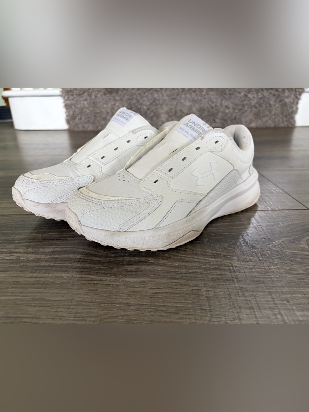 Under Armour Women's White Low-Top Athletic Sneakers - All-White Design